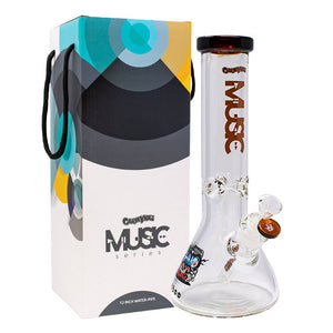 Open image in slideshow, 12 Inches Ganjavibes Music Series Glass Bong
