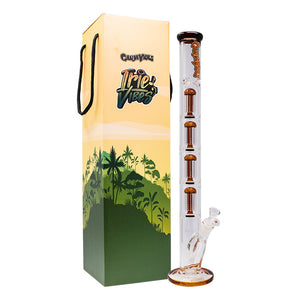Open image in slideshow, Irie Vibes 24 Inches Four Percolator Ganjavibes Glass Bong
