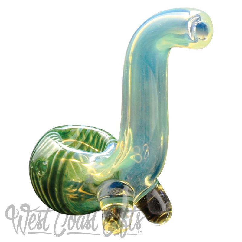 Red Eye Glass Duck Face Footed Sherlock Hand Pipe