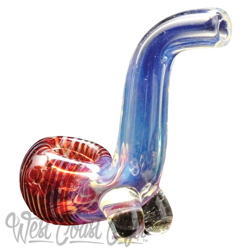 Red Eye Glass Duck Face Footed Sherlock Hand Pipe